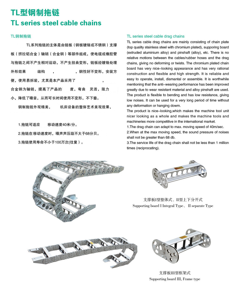 TLE型全封闭钢制拖链